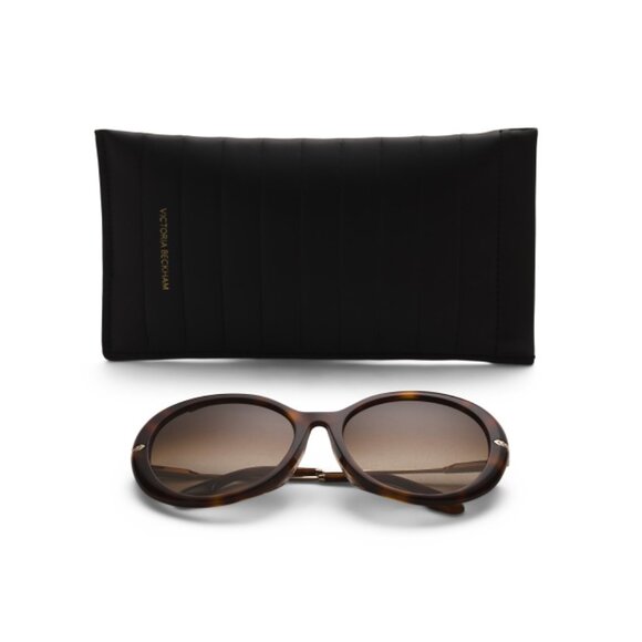 VICTORIA BECKHAM tortoise 61mm Round Sunglasses - Picture 1 of 2